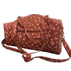 Bella Taylor quilted patchwork floral large duffel bag weekender carry on